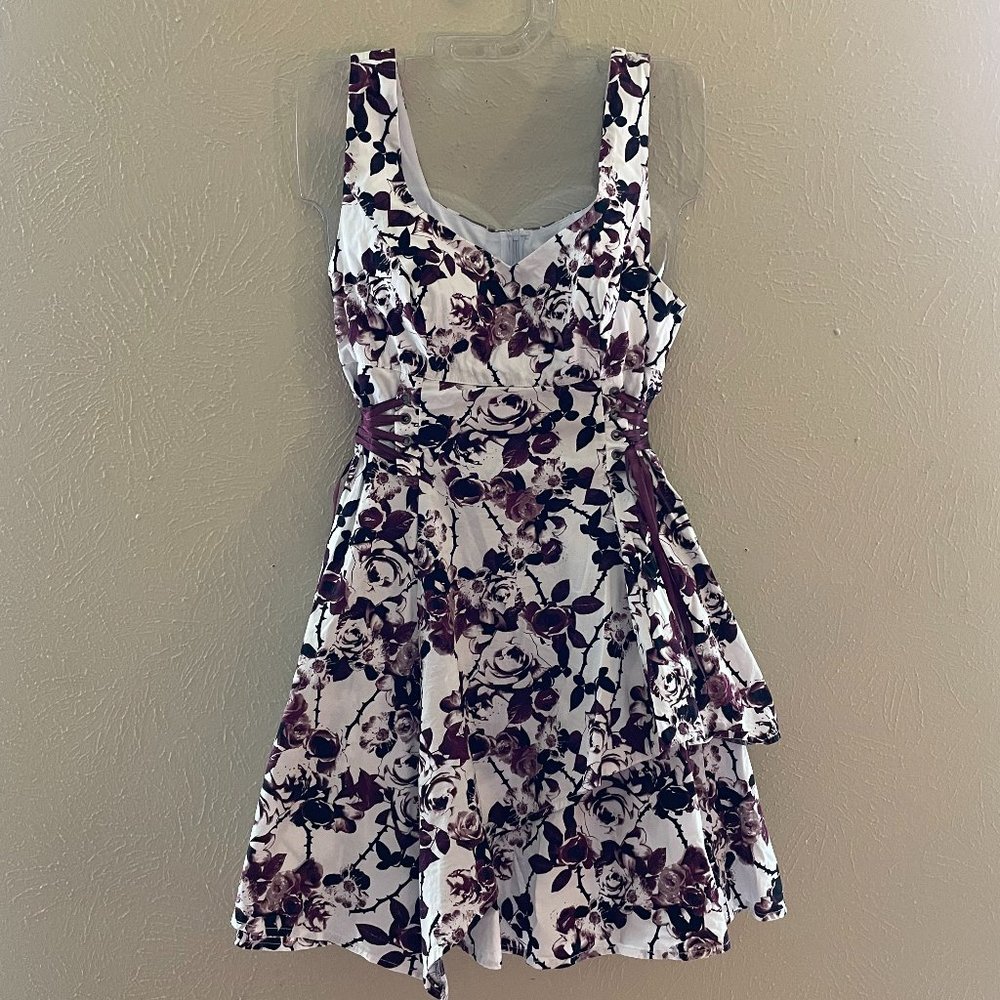 Cute purple and white floral dress